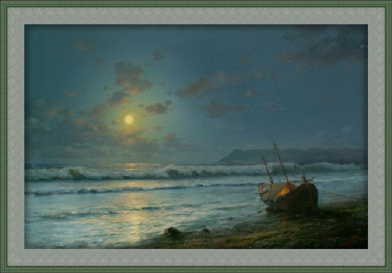 Винокуров Александр. Цемесская бухта. Лунная ночь близ Кабардинки